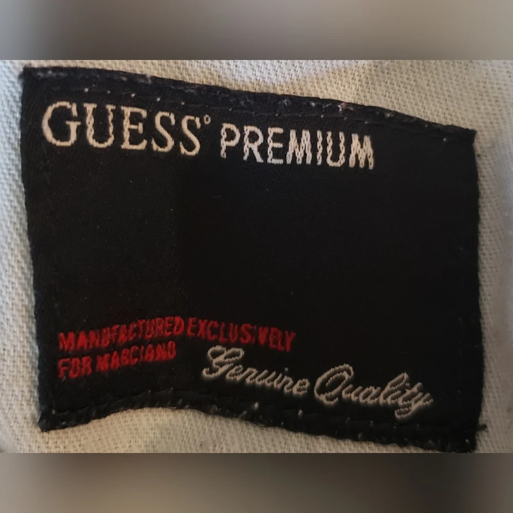 Guess Premium Distressed Patches Midrise Medium Rise Jeans Men's Size 34 X 33